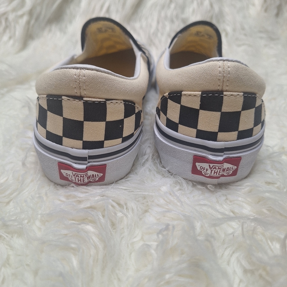 Vans Cream and black checkerboard slip-on - Picture 6 of 9